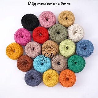 Dây macrame cotton màu size 5mm làm handmade thắt macrame [Ảnh thật và Video]