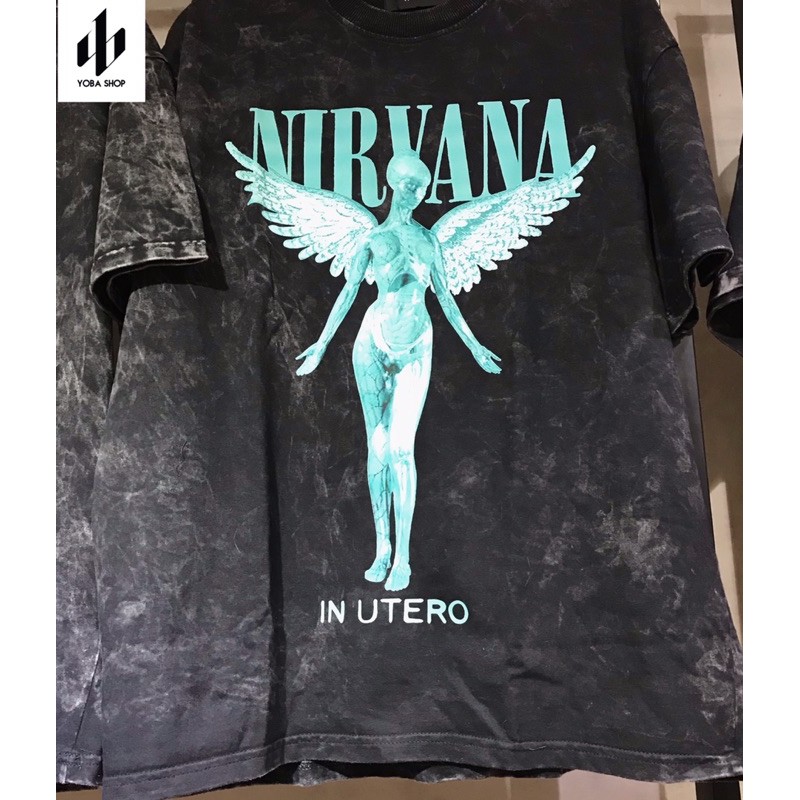 ÁO NIRVANA ROCK TEE MẶT CƯỜI VÀ THIÊN THẦN XANH (Ảnh thật 100%)