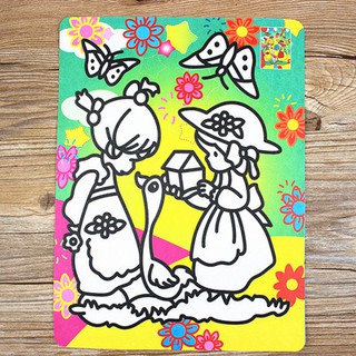 10 Tranh cát A4 tô màu cho bé - có sẵn cát [10 mẫu]