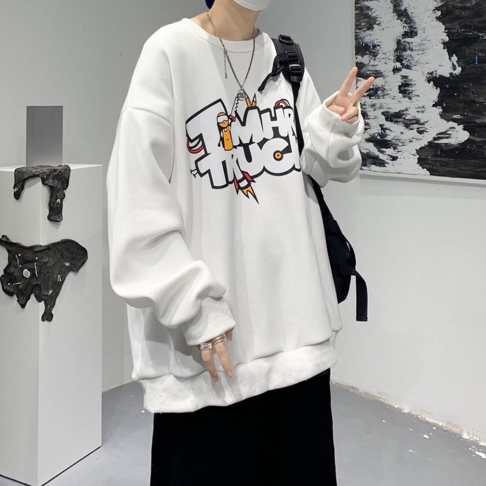 Áo Sweater Nam Nữ Dài Tay Dáng Rộng In Hoại Tiết Timhr Basic FormTo
