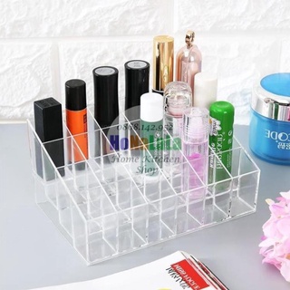 Khay đựng son, mỹ phẩm đa năng 24 ô nhựa mica siêu bền trong suốt