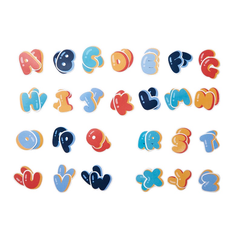 Bộ 50/52 miếng sticker IMOON hình chữ số và chữ cái dễ thương nhiều màu sắc