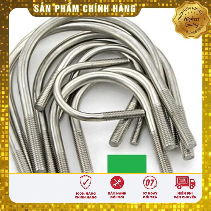 Ubolt inox size 8 , cùm chữ u inox, inox 304 bán theo cái.