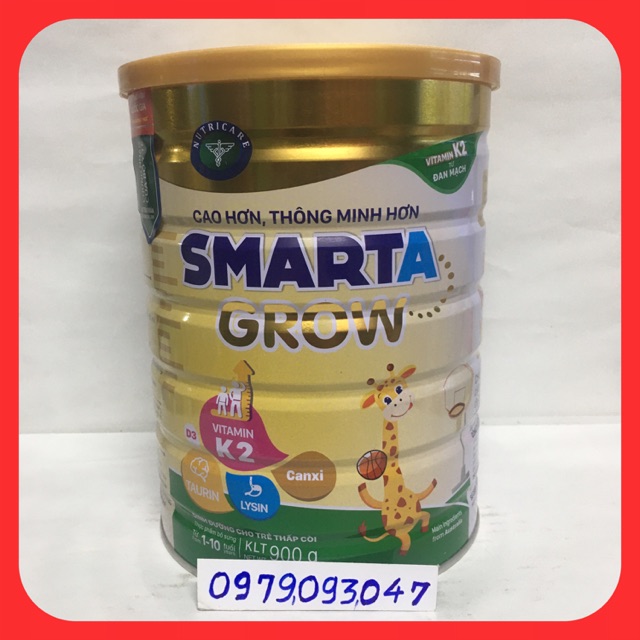 Sữa bột Smarta Grow - lon 900g ( Cao hơn thông minh hơn ) date: 05/2023