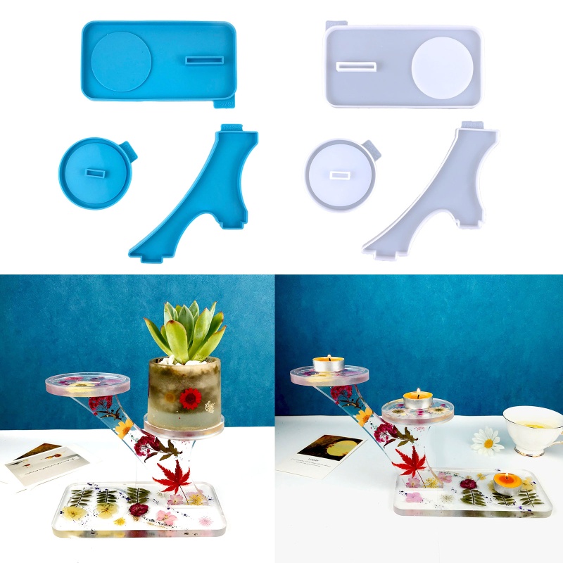 Khuôn Silicon Làm Giá Đỡ Chậu Hoa Bằng Resin Diy