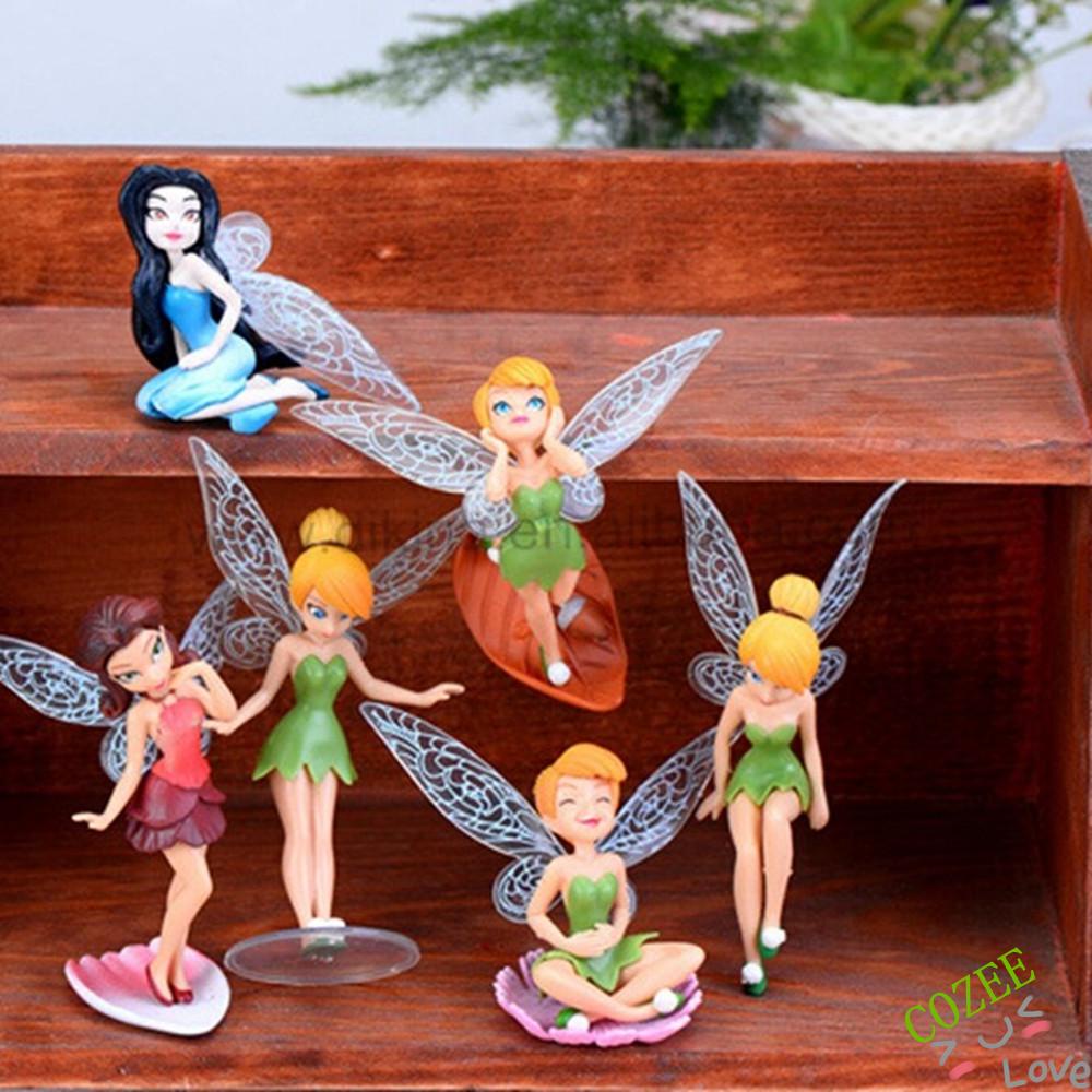 Set 6 Đồ trang trí Thiên Thần Nhảy Múa Mini Bằng Nhựa Resin Thủ Công Trang Trí Nhà Búp Bê