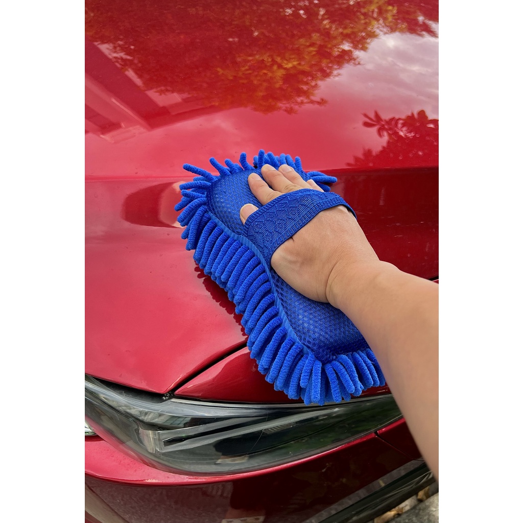 Mút Rửa Xe Chuyên Dụng Microfiber Siêu Mềm Mịn - Miếng Rửa Xe Hình San Hô Tiện Dụng