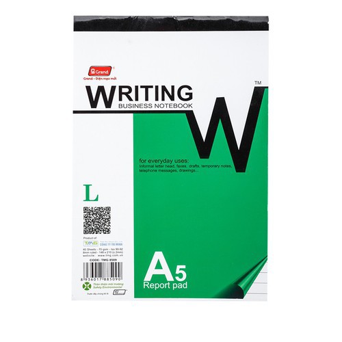 Vở xé khổ A5/A6 PGrand 40 tờ