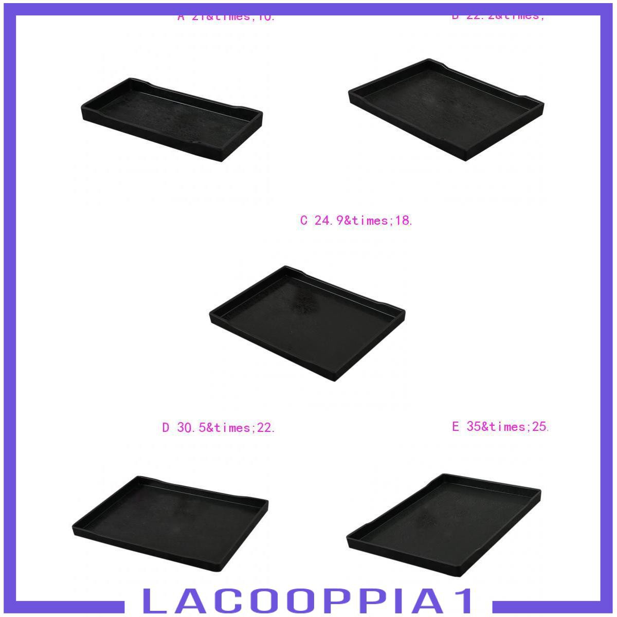 [LACOOPPIA1] Serving Fruit Bread Plate Wooden Breakfast Dishes Tea Bed Tray Black Platter