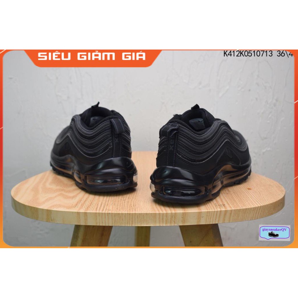 (FREESHIP+HỘP) Giày thể thao sneaker  AIR MAX 97 full đen siêu đẹp cho cả nam và nữ siêu đẹp