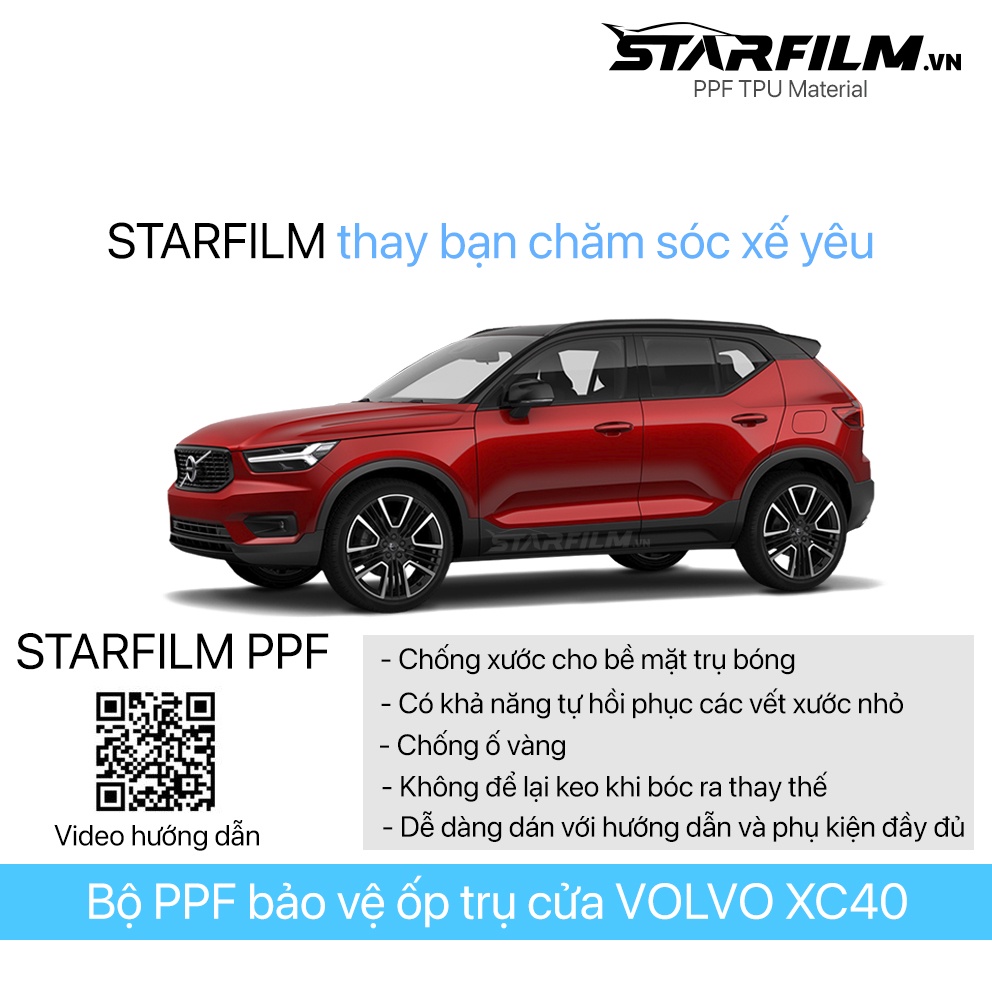 Bộ PPF bảo vệ chống xước trụ bóng STARFILM cho Volvo XC 40
