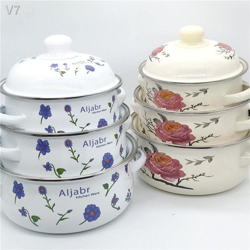 ❆✽Nồi tráng men dày nồi hầm