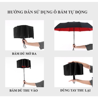 Ô (DÙ) Tự Động Gấp Mở 2 Chiều Cao Cấp