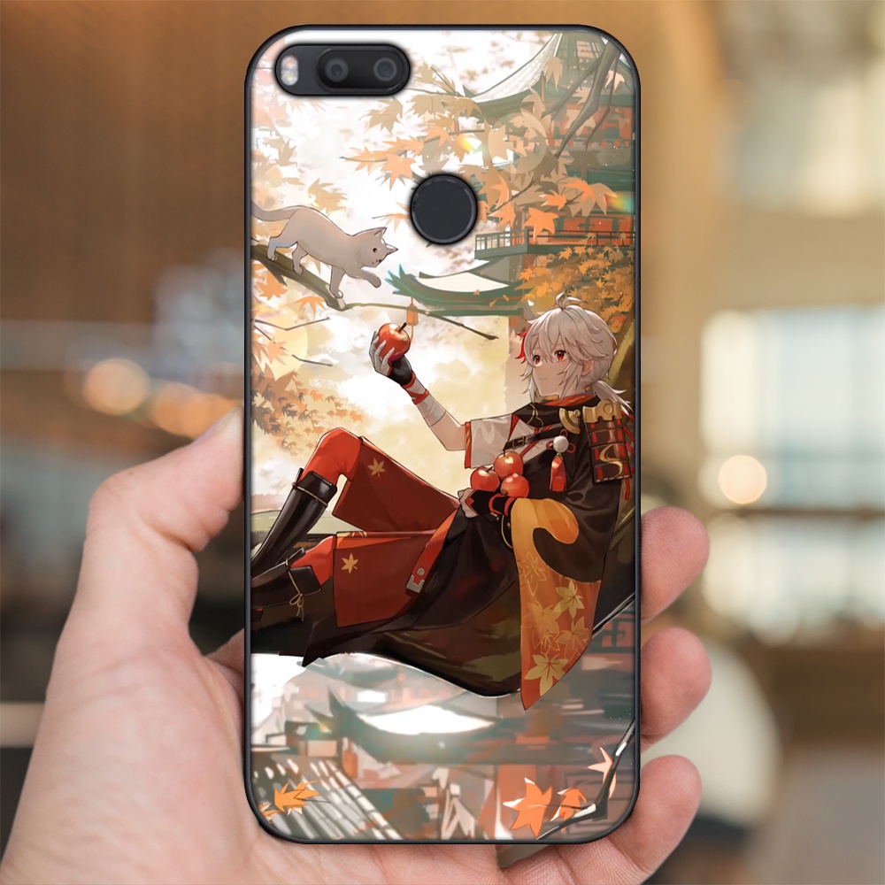 Ốp lưng Xiaomi Mi A1, Mi 5X viền đen in hình Kazuha Genshin Impact