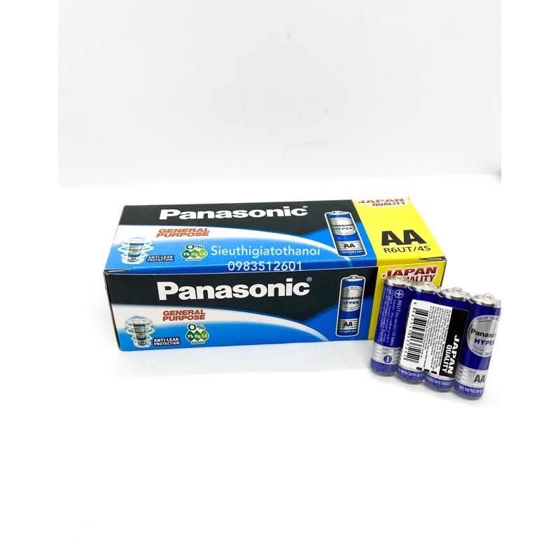 Pin AA 1,5V  Panasonic Hyper R6UT/4S - Hàng chính hãng vỉ 2 viên