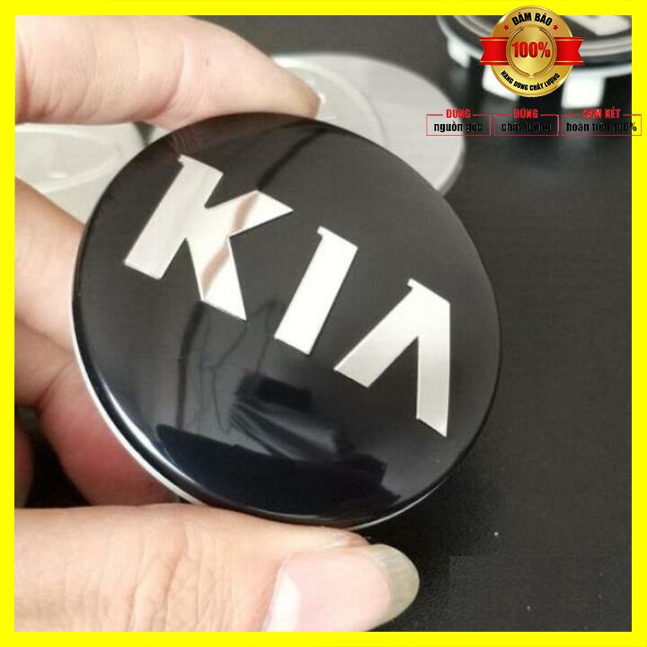 Sản phẩm  Logo chụp mâm, ốp lazang bánh xe ô tô Kia KIA-58 đường kính 58mm, Nhựa ABS - 01 chiếc