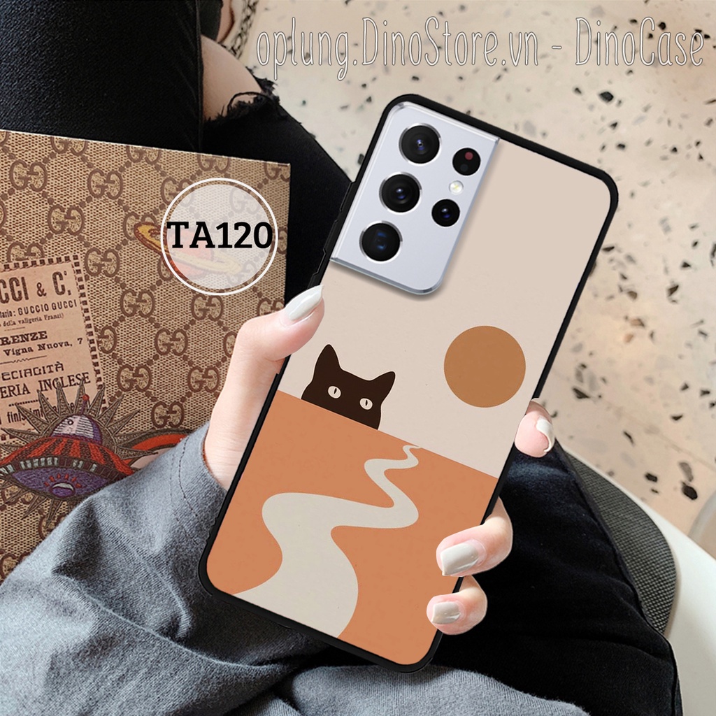 Ốp lưng Samsung S21 - S21 FE - S21 Plus - S21 Ultra - Ốp điện thoại Samsung in hình mèo đơn giản vintage siêu đẹp .