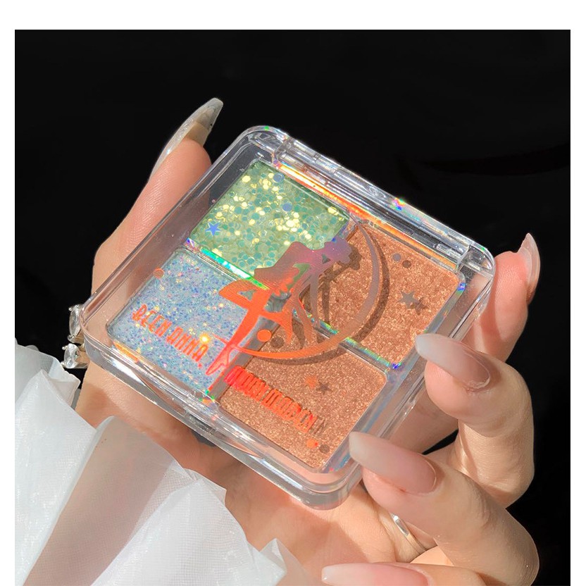 [Hàng mới về] Bảng Phấn Mắt Bốn Màu Ánh Ngọc Trai Lấp Lánh Không Thấm Nước Trang Điểm Xinh Xắn | BigBuy360 - bigbuy360.vn