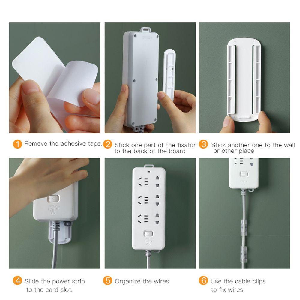 Giá Gắn Tường Tự Dính Để Cố Định Phích Cắm Tiện Dụng Và Bền