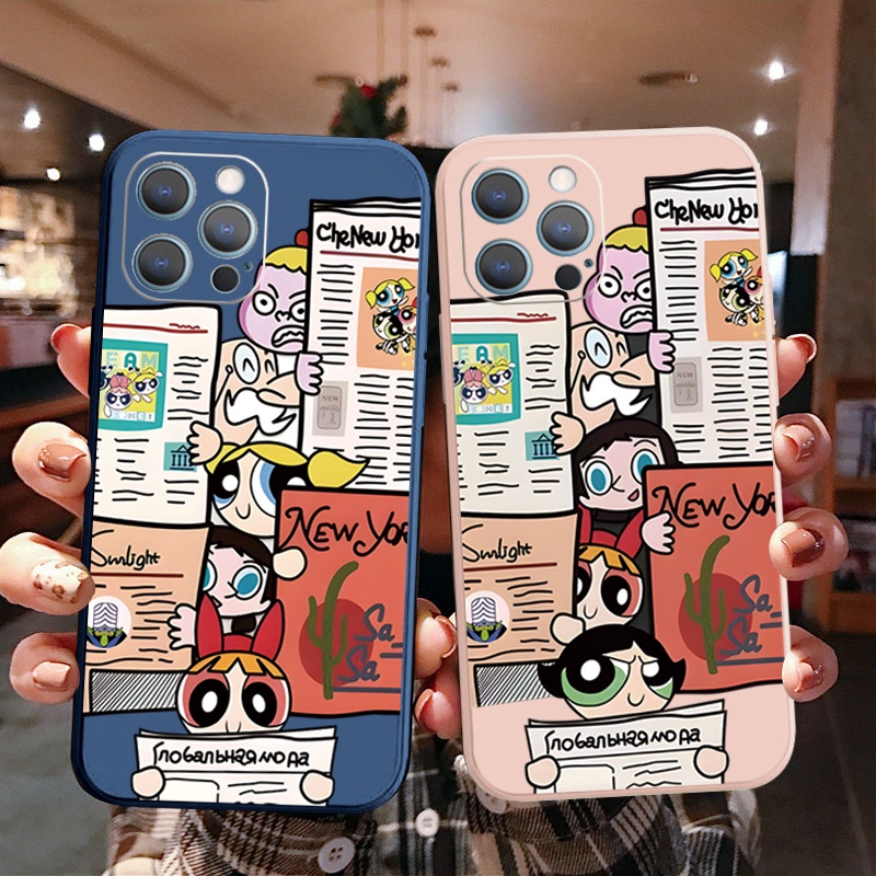 Ốp Điện Thoại Cạnh Vuông In Hình Báo Cho iPhone 13 Pro Max 12 11 XR XS 7 8 Plus SE 2020
