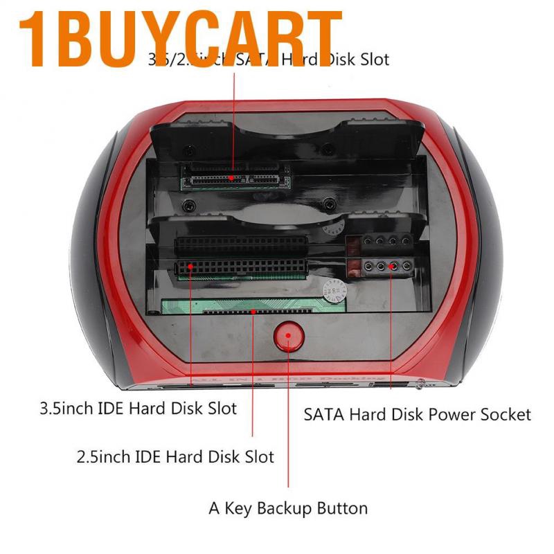Đế gắn ổ cứng SATA IDE HDD 2 cổng USB 2.0 2.5&quot; 3.5&quot;