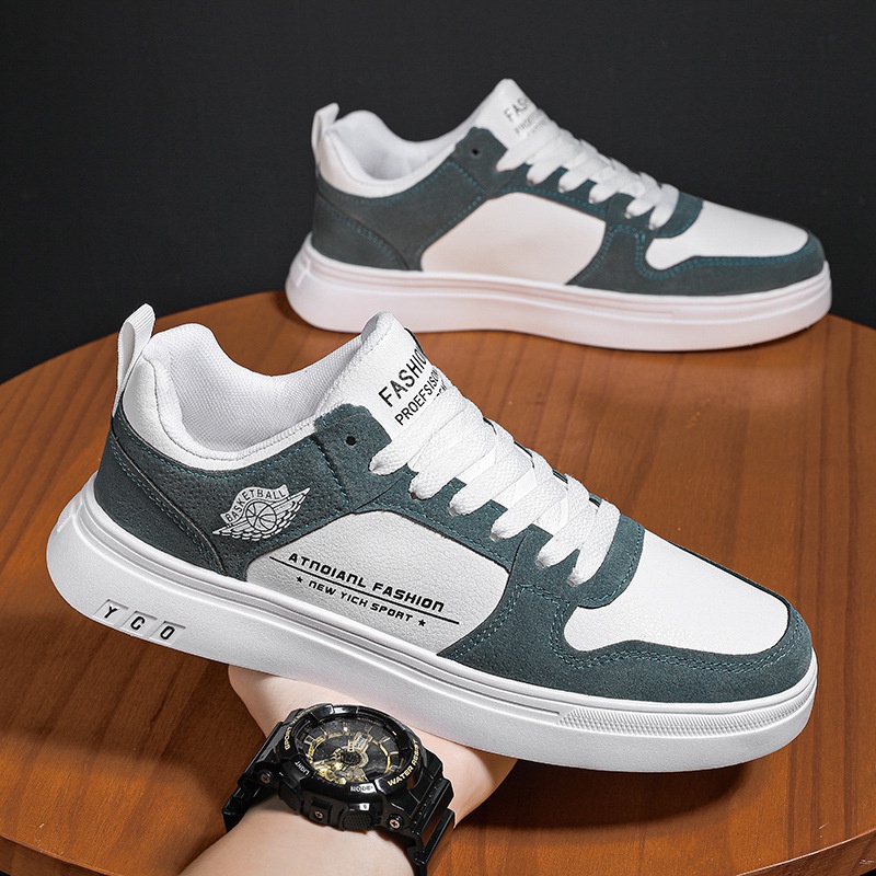 Giày thể thao nam sneaker Canvas Màu Trắng Phong Cách Hàn Quốc giày sneaker nam TTG166