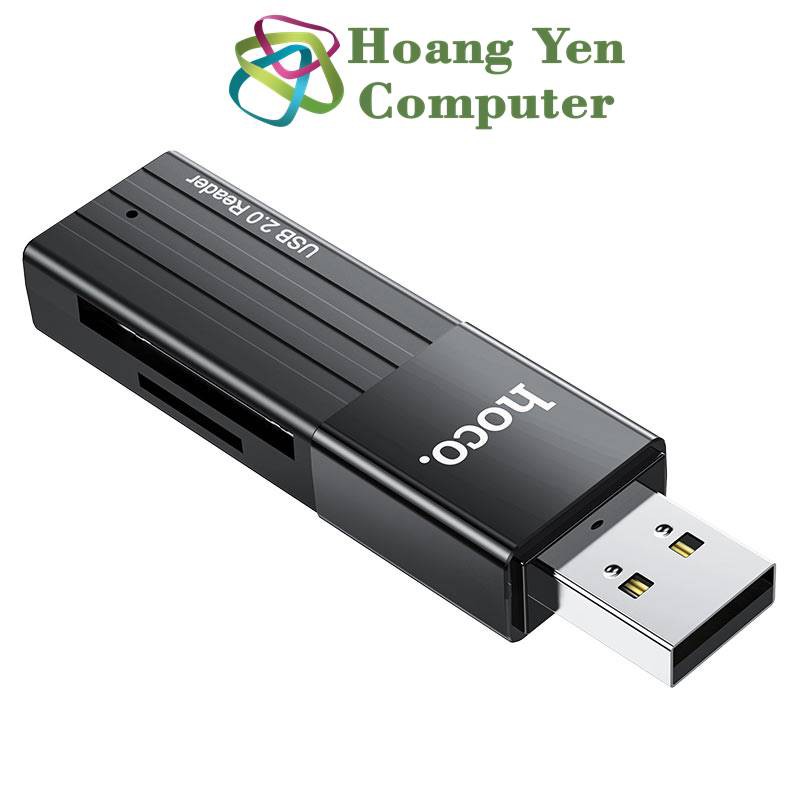 Đầu Đọc Thẻ Nhớ Hoco HB20 (Hổ Trợ Đọc Thẻ Micro SD, SD)  - BH 1 Năm Chính Hãng - Hoàng Yến Computer