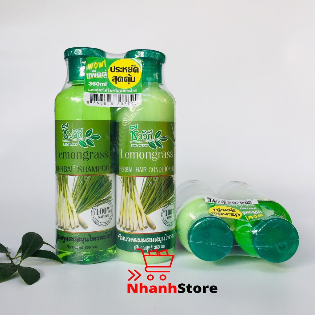 DẦU GỘI VÀ XẢ TINH DẦU SẢ CHANH LEMONGRASS 360ml