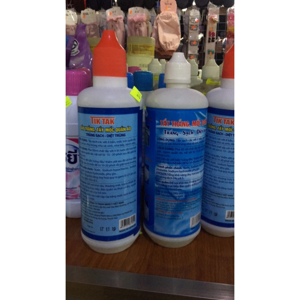 Tẩy trắng quần áo 500ml
