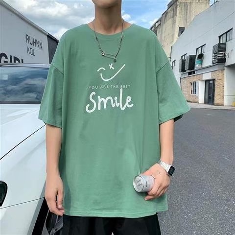 Áo Thun Tay Ngắn Dáng Rộng Phong Cách Hàn Quốc 4 Màu size M-5XL Thời Trang Cá Tính Cho Nam