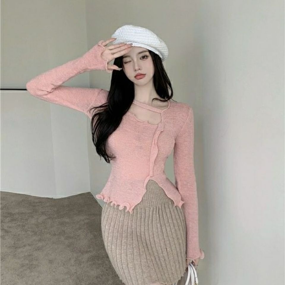 Áo Dệt Kim Màu Sắc Đơn Giản Thanh Lịch Cho Nữ