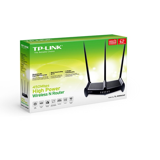 Bộ phát wifi chuẩn N 450Mbps công suất cao TP-LINK 941HP (Đen)