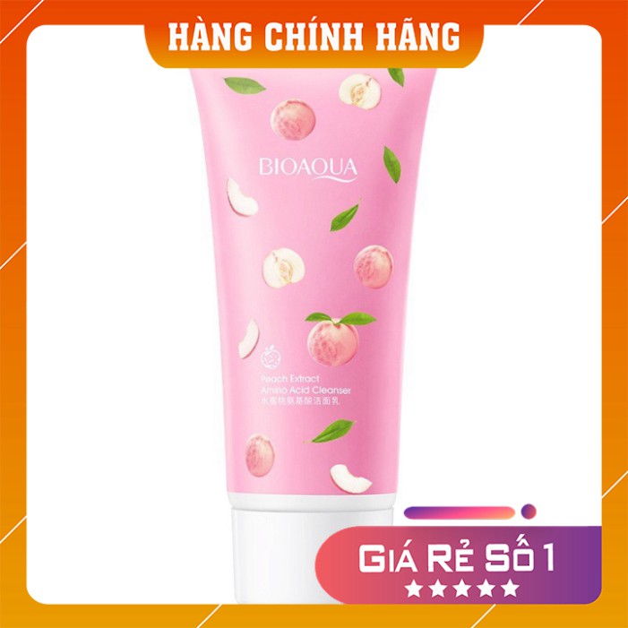 Sữa rửa mặt 💕𝑭𝒓𝒆𝒆𝒔𝒉𝒊𝒑💕 Sữa rửa mặt trái đào BIOAQUA giảm mụn,kiểm soát dầu 100ml