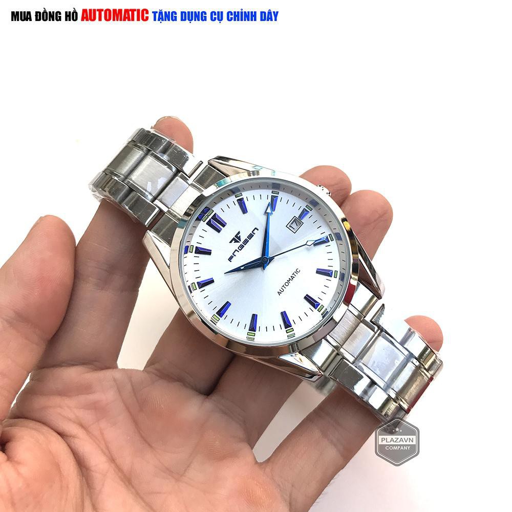 Đồng hồ nam cơ tự động FNGEEN automatic, chống nước chống xước, có lịch ngày.