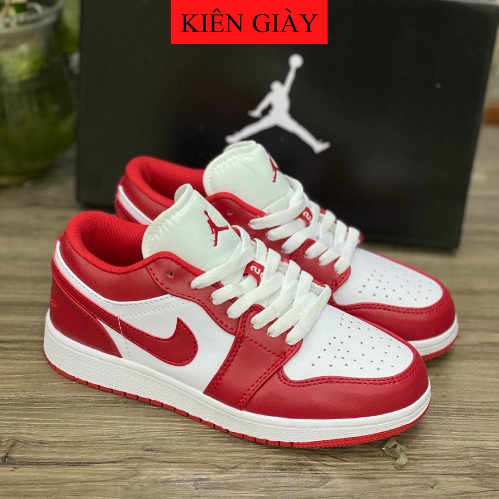 Giày Thể Thao Nam Nữ Kiên JD Thấp Đỏ Trắng Móc Đỏ