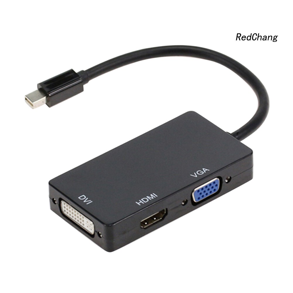 Đầu chuyển đổi 3 trong một dễ mang theo từ cổng kết nối màn hình mini Thunderbolt sang HDMI VGA DVI