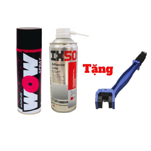 Combo vệ sinh, bảo dưỡng, bôi trơn sên nhập khẩu Wow Lube 71, Voltronic IX50 (M50 Ceramic) Không Văng + Bàn Chải