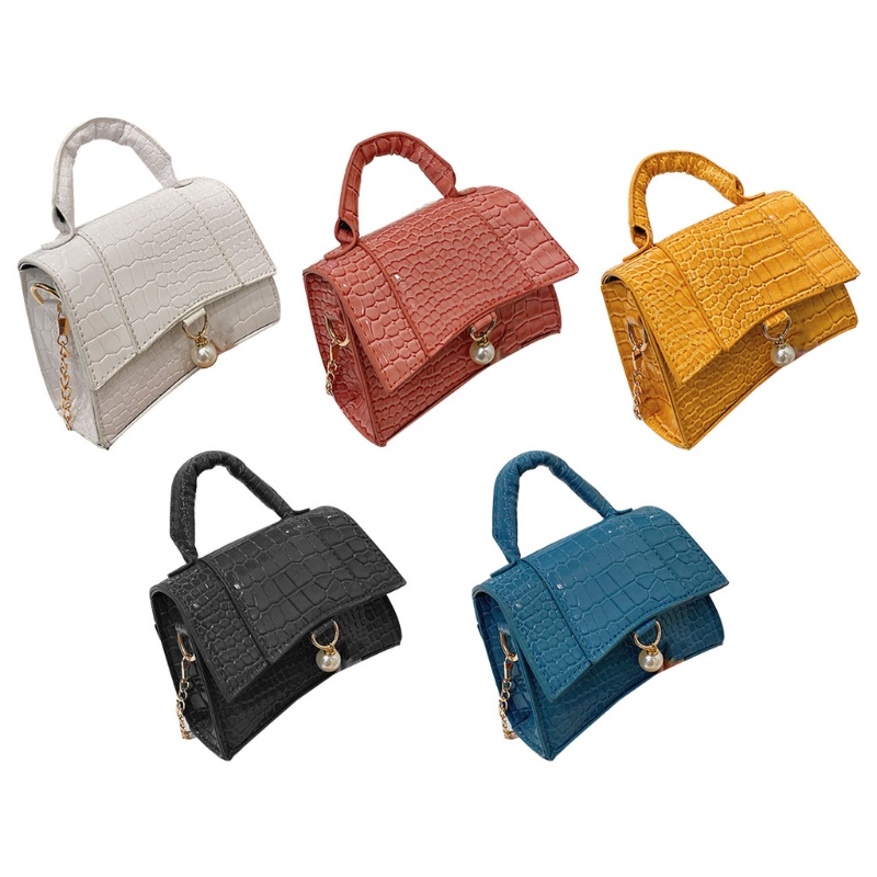 Túi Xách Da PU Màu Trơn Phong Cách Retro Thời Trang Cho Nữ