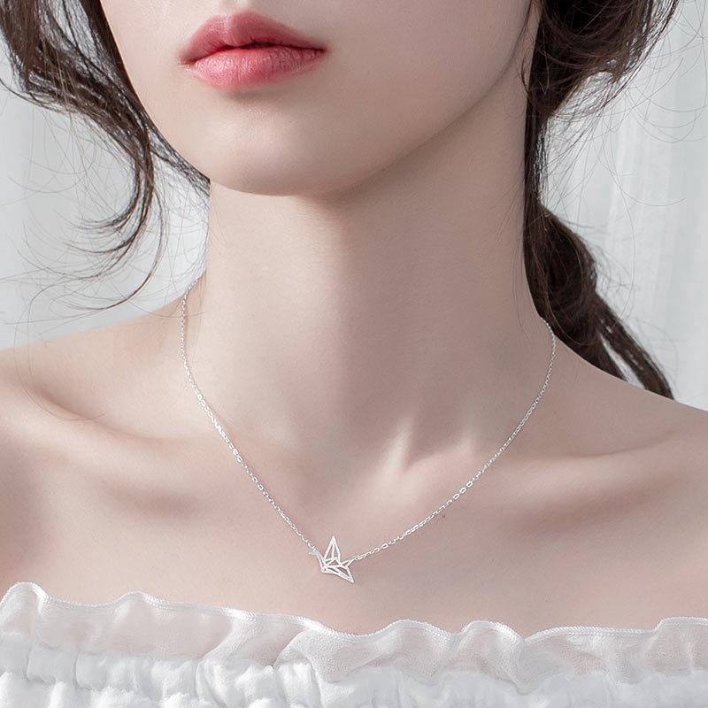 MANYUE Vòng Cổ Tinh Tế Của Phụ Nữ Vòng cổ mặt hình chú chim màu bạc thời trang nữ