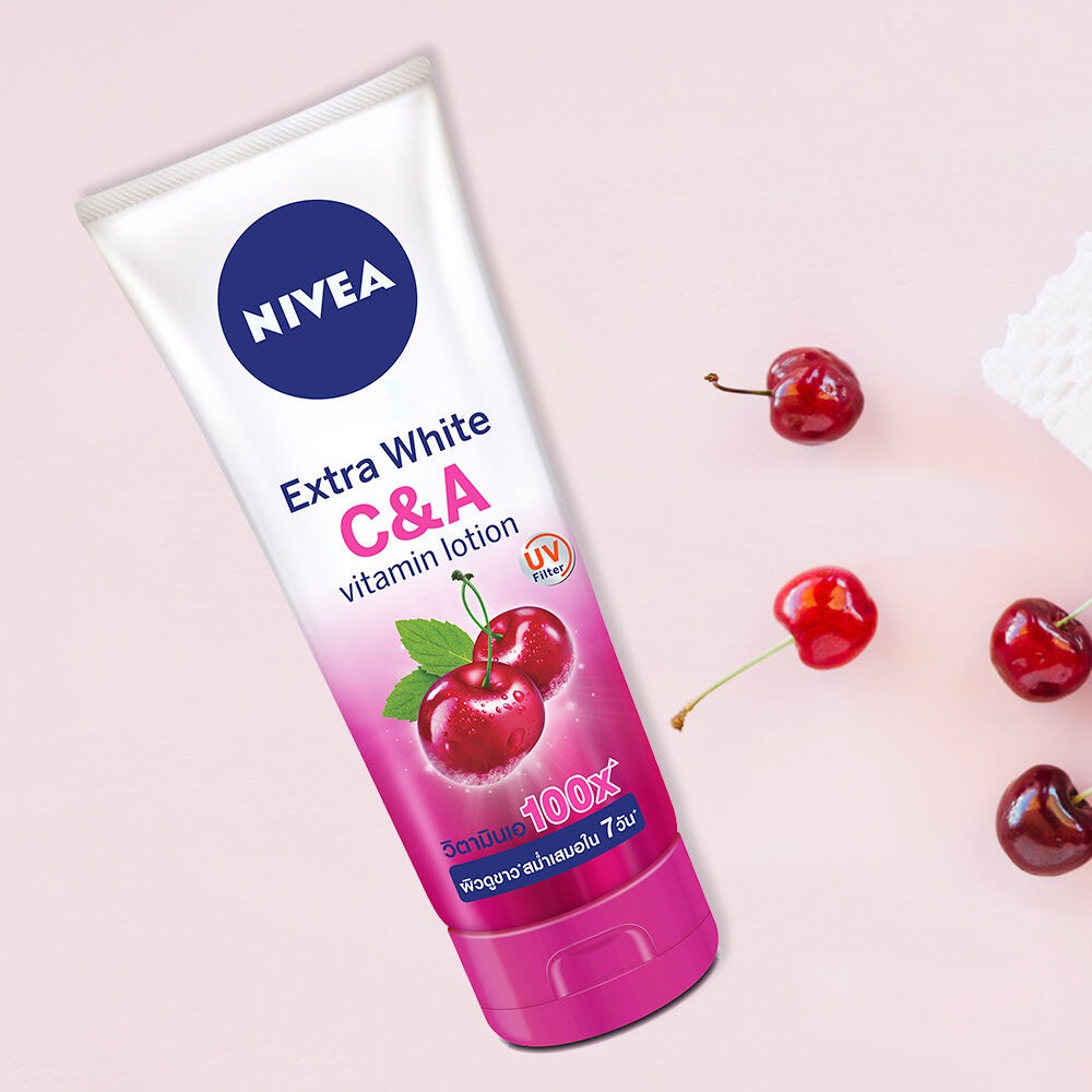 Sữa Dưỡng Thể Nivea Extra White C&amp;A Vitamin Lotion Dưỡng Trắng &amp; Đều Màu Da 180ml