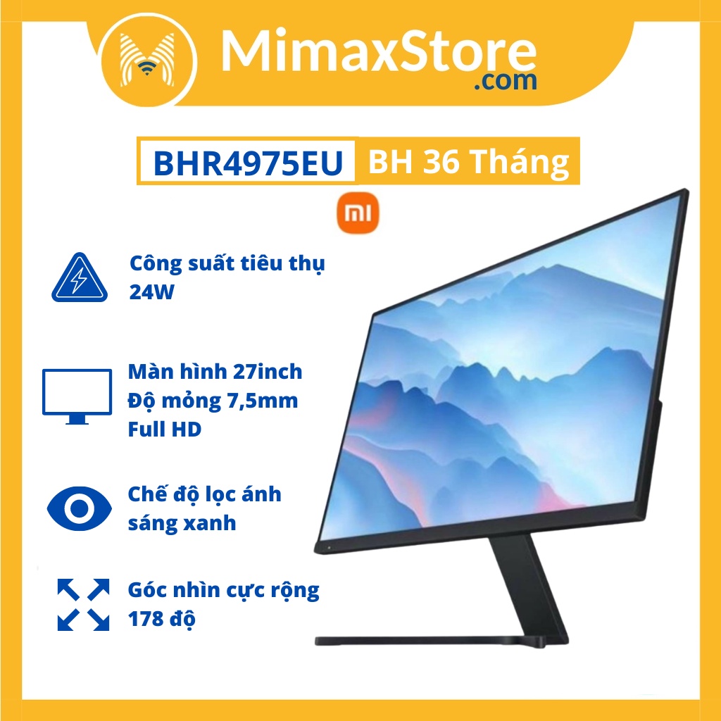 [Hỏa Tốc - HCM] Màn Hình Máy Tính Xiaomi 27 Inch BHR4975EU RMMNT27NF | Hàng Chính Hãng | Bảo Hành 36 Tháng | Mimax Store