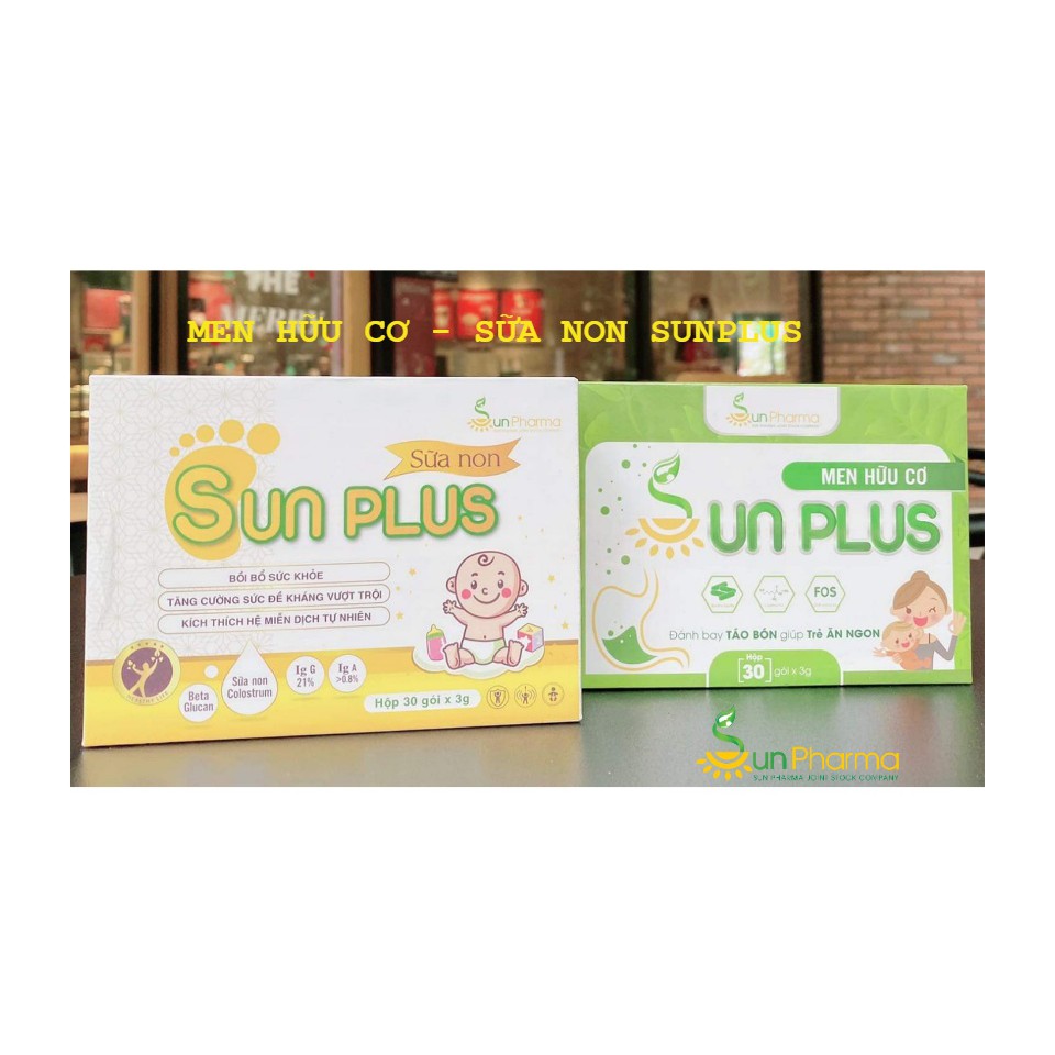 Men hữu cơ Sunplus + Sữa non Sunplus bổ sung chất xơ, bé hết táo bón