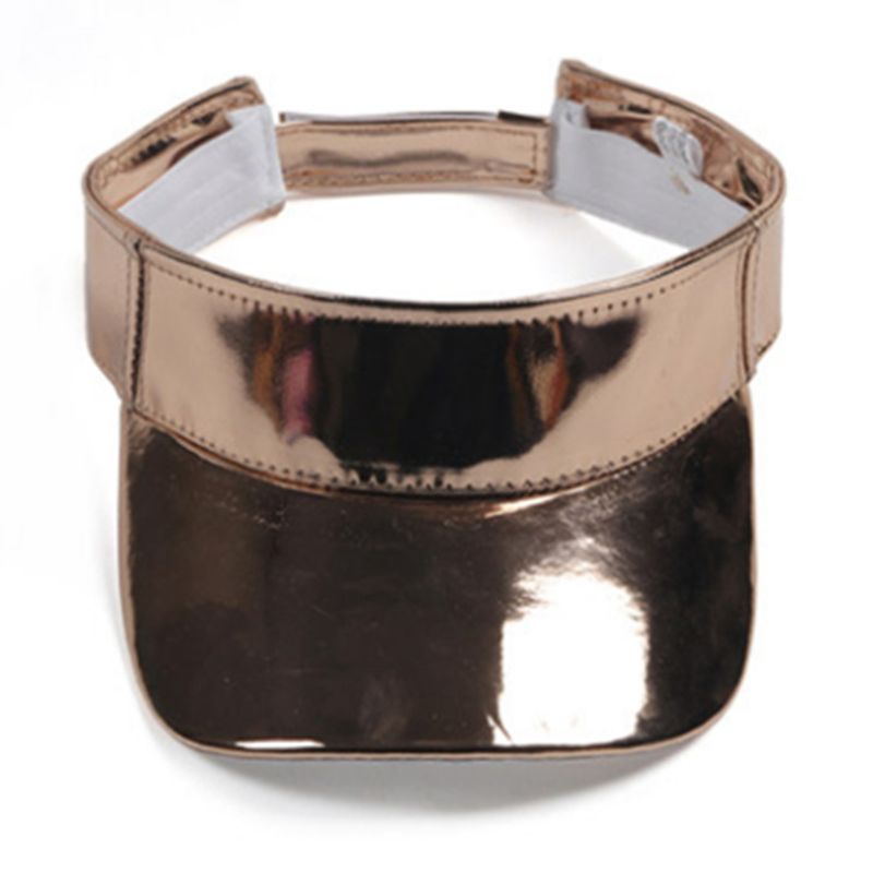 Youyo Mũ Lưỡi Trai Giả Da Hở Chóp Màu Hologram Phong Cách Tối Giản Cho Nam Và Nữ