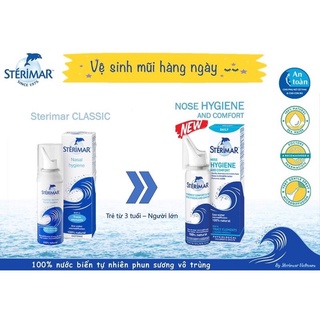 STERIMAR NOSE HYGIENE & COMFORT -NƯỚC MUỐI XỊT MŨI CÁ HEO CHO TRẺ TỪ 3 TUỔI & NGƯỜI LỚN
