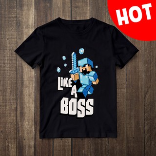 [SIÊU RẺ] ÁO Minecraft LIKE A BOSS màu đen đẹp cực ngầu bán chạy nhất 2020