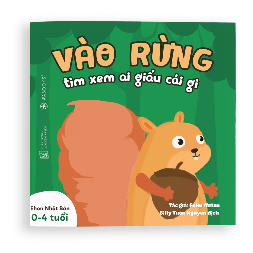 Sách Ehon- Bộ 3 cuốn Ai Giấu Cái Gì song ngữ Việt-Anh cho bé từ 0-4 tuổi- Bộ sách phát triển khả năng quan sát cho trẻ