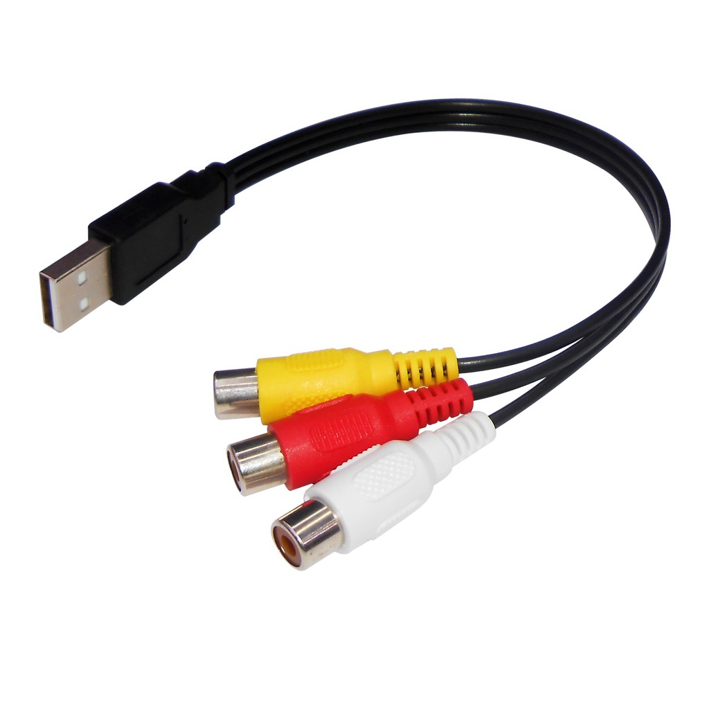 Cáp Chuyển Đổi USB Sang 3 RCA Dùng Cho TV HDTV Dài 0,3m