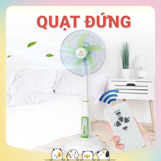 Quạt đứng sạc tích điện ac/dc honjianda hjd fl 601/fl602 - có đèn led và usb
