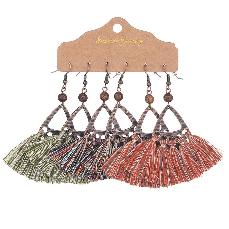 Hoa tai nhiều màu sắc phong cách Boho vintage, Hoa tai đi biển, du lịch