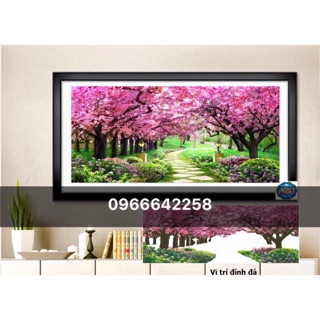 Tranh rừng cây tình yêu ( chưa thêu) khổ 2m thêu thường kín tranh